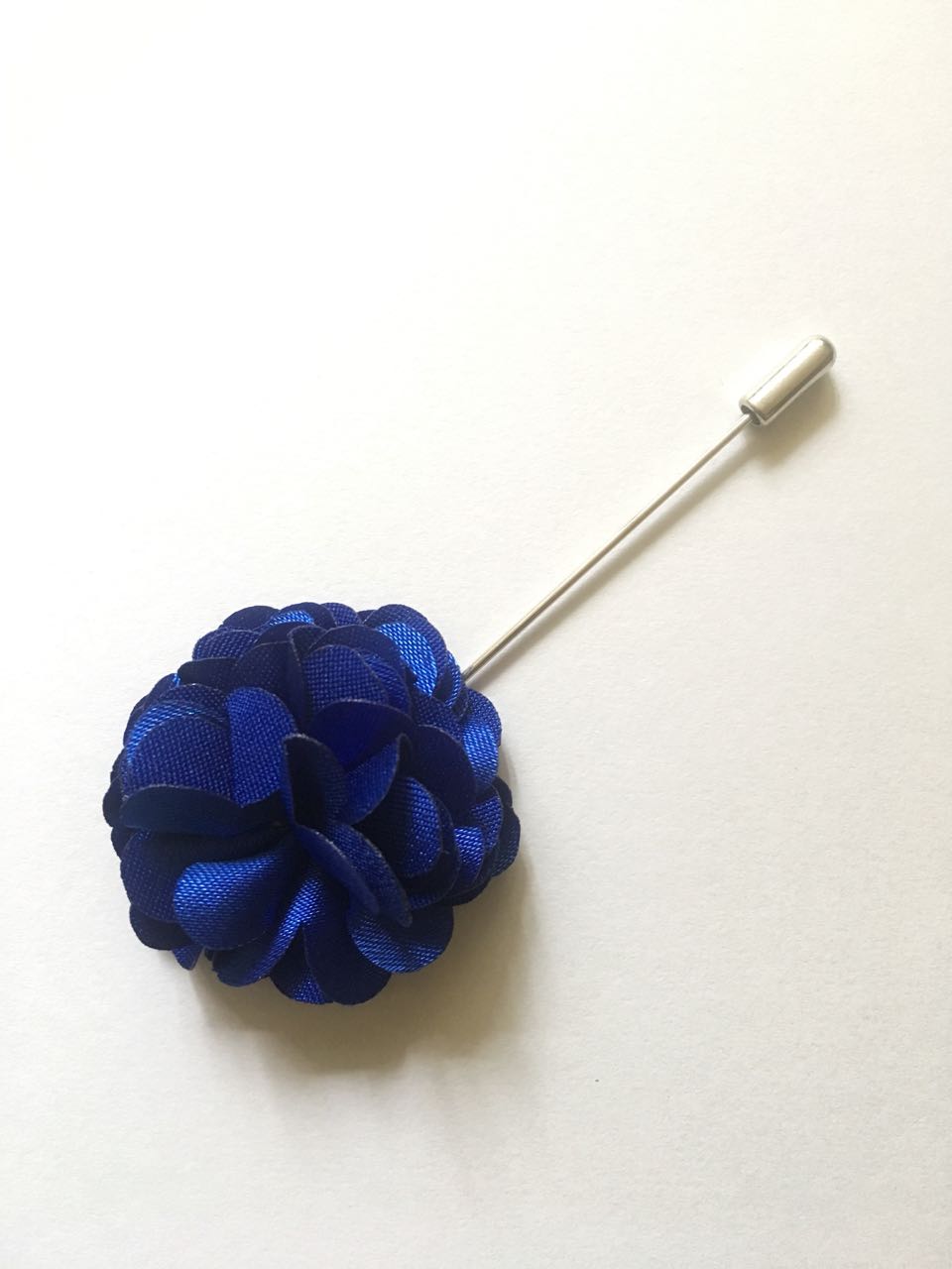 Blue Flower Fabric Lapel Pin
