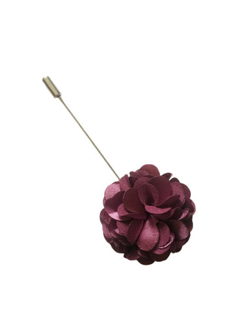 Muave Flower Fabric Lapel Pin