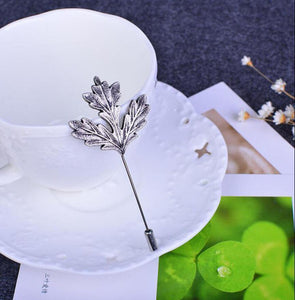 Silver Maple Leaf Lapel Pin