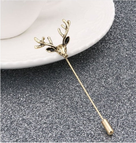 Gold Ore Reindeer Lapel Pin