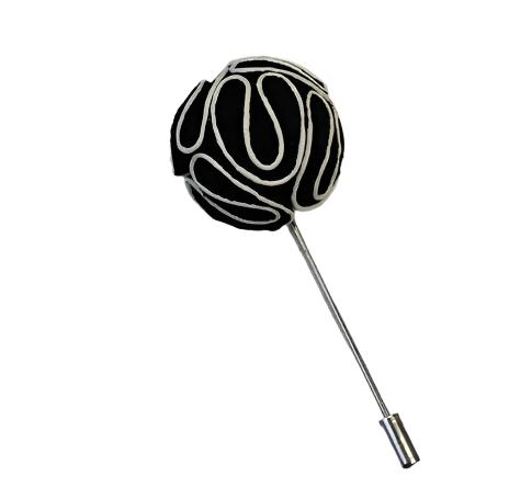 Light Pink Piped Red Lapel Pin