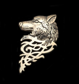Gold Game of  Thrones Wolf Lapel Pin
