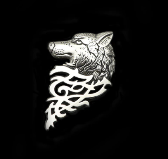 Silver Game of  Thrones Wolf Lapel Pin