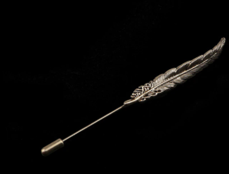 Long Feather Lapel Pin