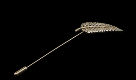 Gold Feather Lapel Pin