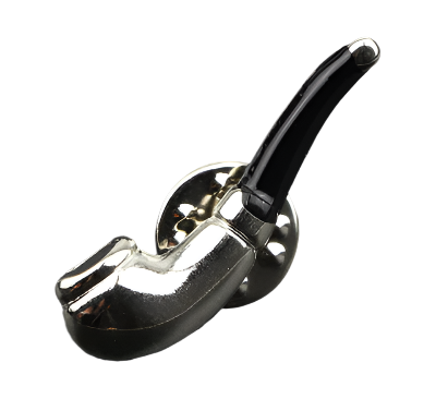 Silver Pipe Lapel Pin