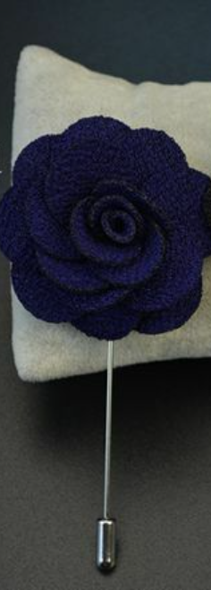 Cobalt Blue Microfiber Lapel Pin