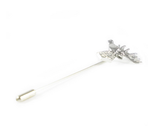 Silver Elk Lapel Pin