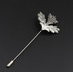 Antique Silver Maple Leaf Lapel Pin