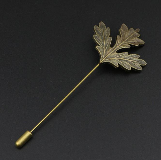 Antique Gold Maple Leaf Lapel Pin