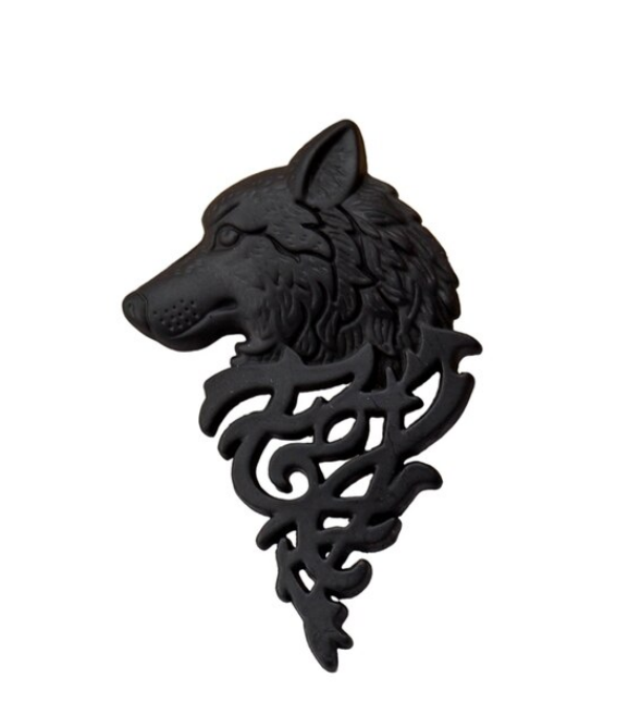 Black Enamel Game of Thrones Wolf Lapel Pin