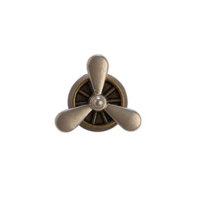Retro Antique Gold Airplane Propeller Lapel Pin