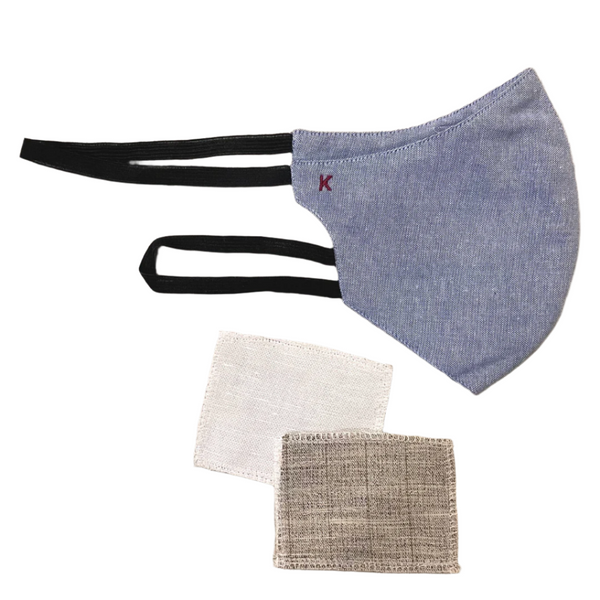 Kingsman Handmade Face Mask Textured Blue