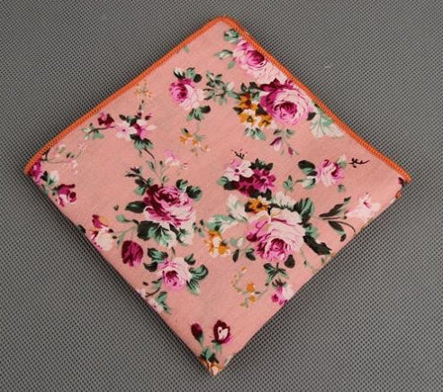 Pink Floral Pocket Square