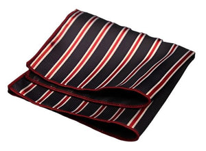 Double Red Striped Pocket Square