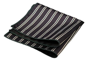 Double Green Striped Pocket Square