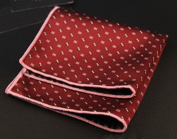 Red Printed Pocket Square