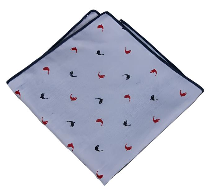 Dolphin Print Pocket Square