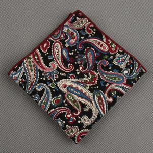 Pink & Red Paisley Pocket Square