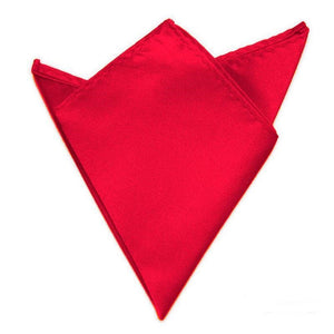 Red Satin Pocket Square
