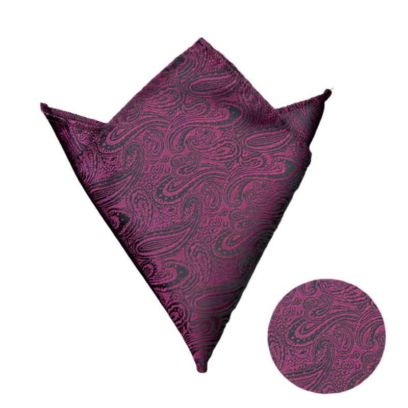 Mauve Paisley Pocket Square