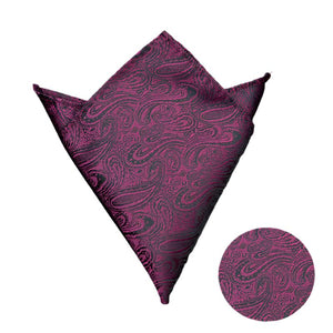 Mauve Paisley Pocket Square