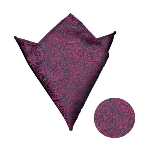 Mauve Paisley Pocket Square