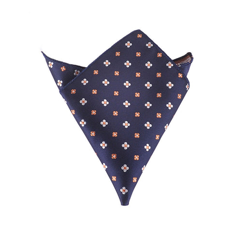 Blue Floral Pocket Square