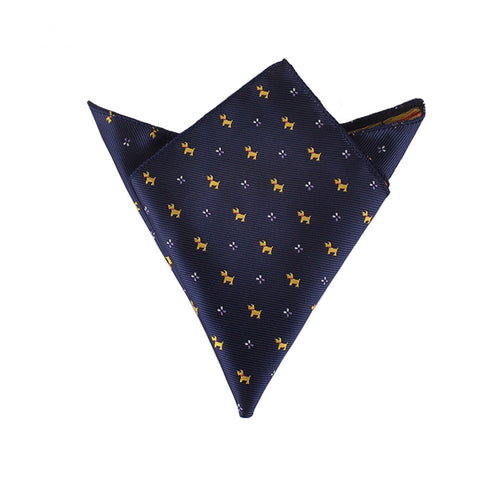 Blue Puppy Pocket Square
