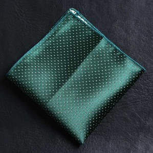 Polka Dotted Emerald Green Pocket Square