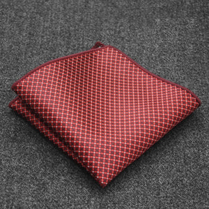 Red Circle Diamond Pattern Maroon Pocket Square