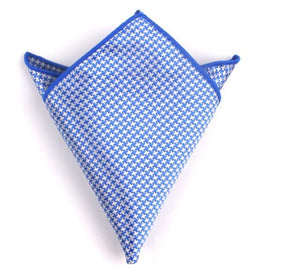 Light Blue Houndstooth Pocket Square