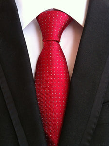 Red Small Polka Dots Regular Tie