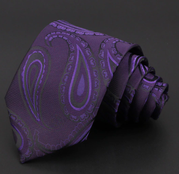 Purple Paisley Regular Tie