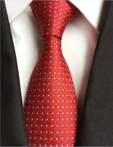 Red Embossed Regular Tie