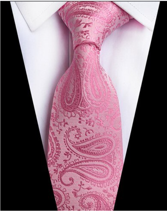 Pink Paisley Regular Tie