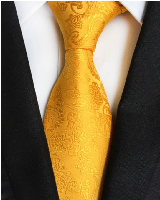 Gold Paisley Regular Tie