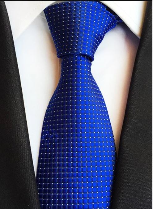 Cobalt Blue Dotted Regular Tie