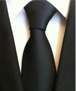 Black Subtle Stripes Regular Tie