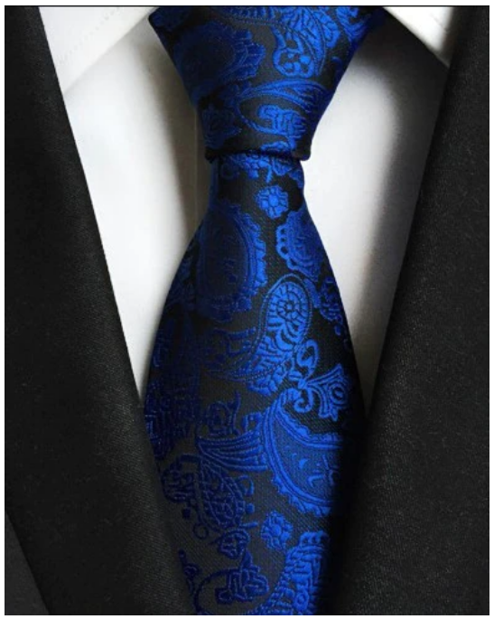 Cobalt Blue Paisley Regular Tie