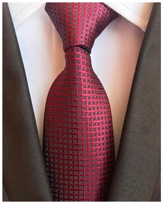 Wine Red Geometric Lines Regular Tie