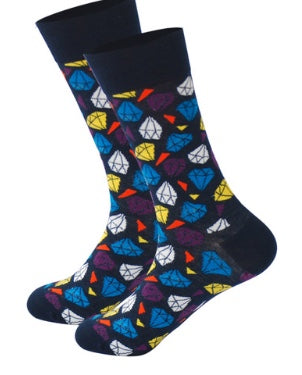 Diamond Colourful Outline Socks