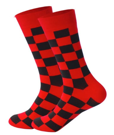 Red and Black Checks Socks