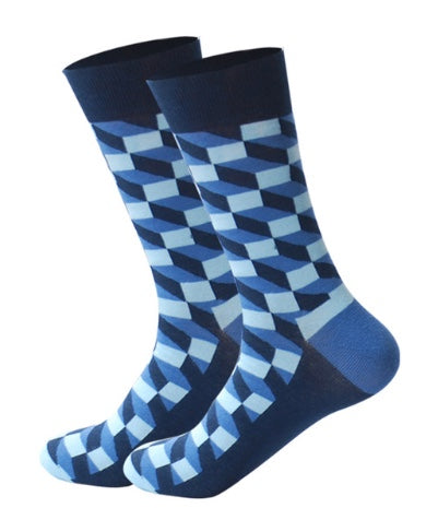 Shades of Blue Checks socks