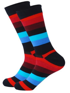Red & Blue Stripe Socks