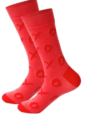 "XO" Red Socks