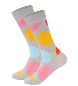 Color Block with Dots Socks (2)
