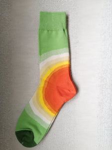 Green skies sunset Socks