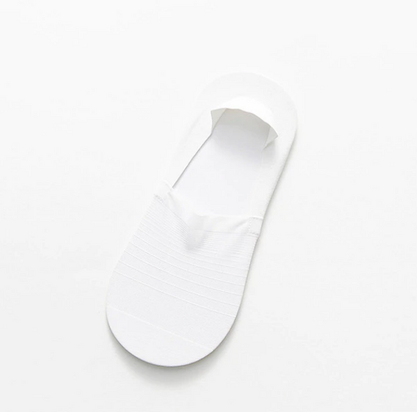 White, Grey, Navy or Black Invisible/Boat Nylon Socks with Non-slip silicone edge