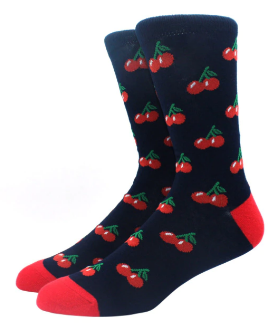 Red Cherries Novelty Socks